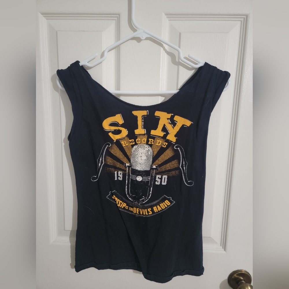 Seven deadly sins off the shoulder shirt